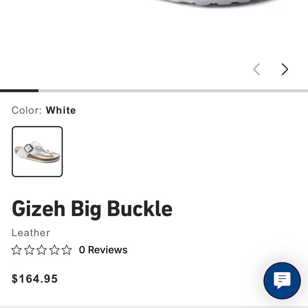 Birkenstock Gizeh White Sandals with Big Buckle. Women’s size 40.